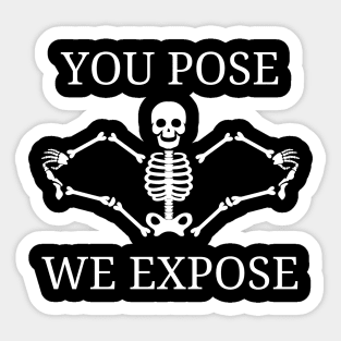 Halloween Radiology, Skeleton Rad Tech Radiologist Sticker